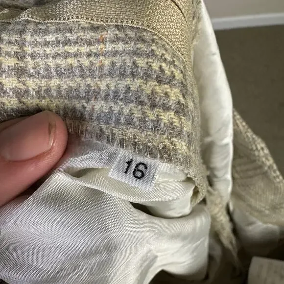 Bernard Zins Saks Fifth Avenue Wool Cashmere Pants US Women's 16 Plus - Picture 5 of 6